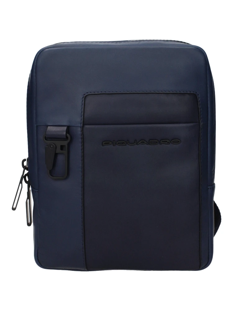 Blue Leather Crossbody Bag