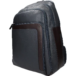 Gray Leather Backpack