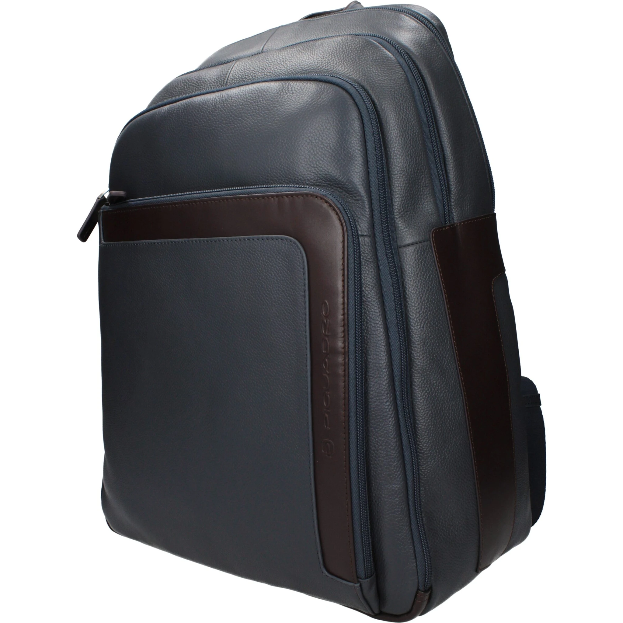 Gray Leather Backpack