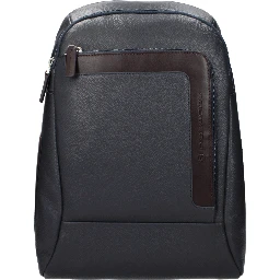 Gray Leather Backpack