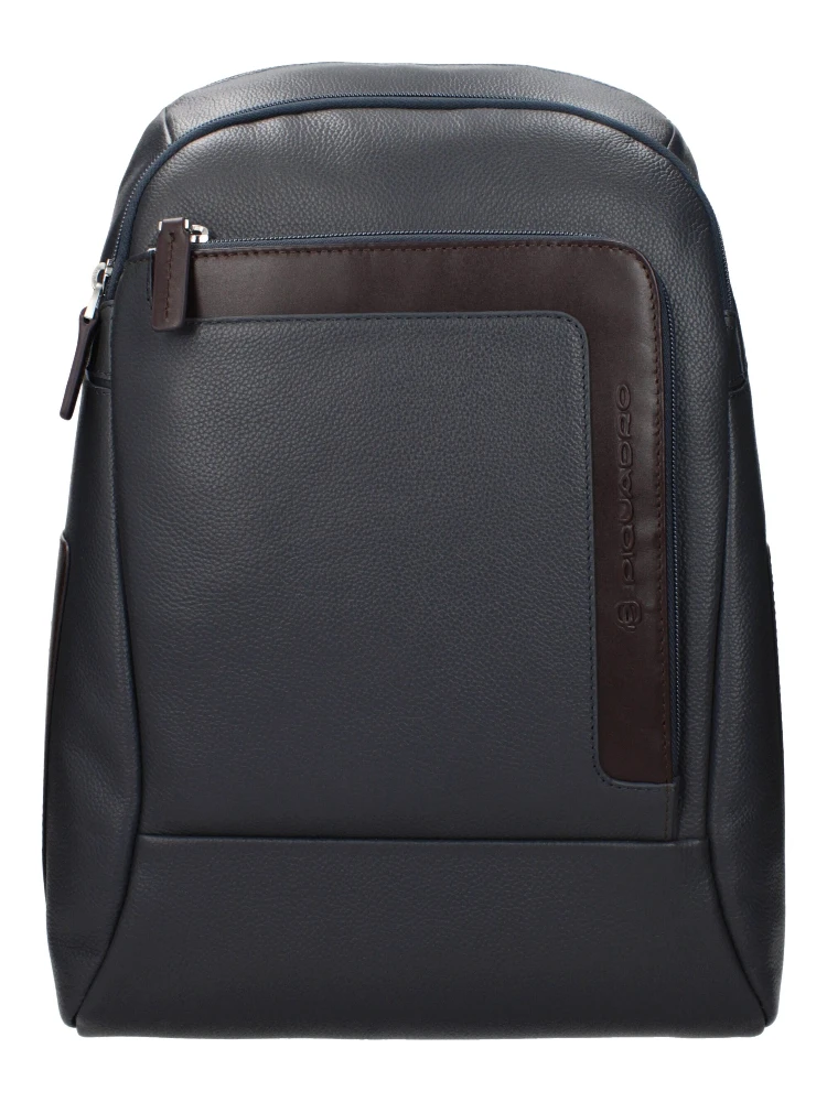 Gray Leather Backpack