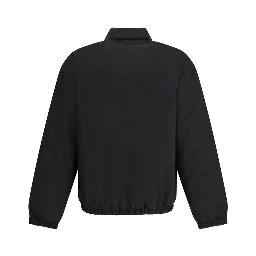 Black Recycled Polyamide Full-Length Jacket