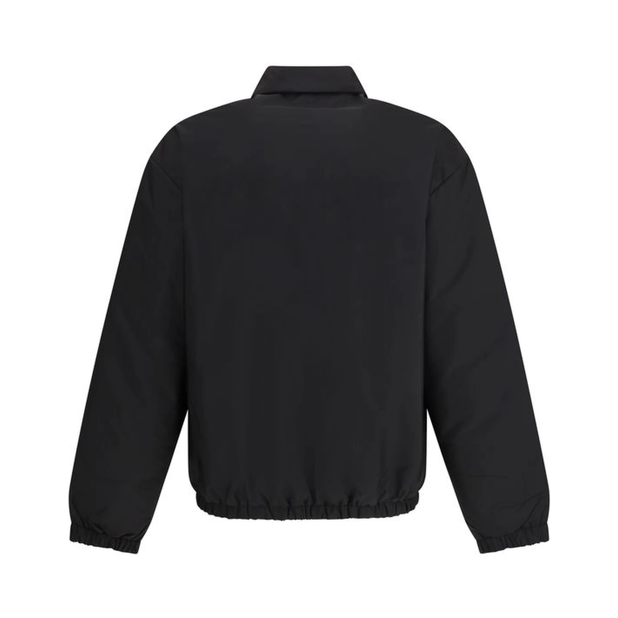 Black Recycled Polyamide Full-Length Jacket
