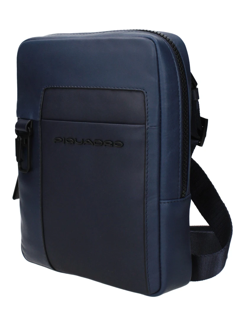 Blue Leather Crossbody Bag