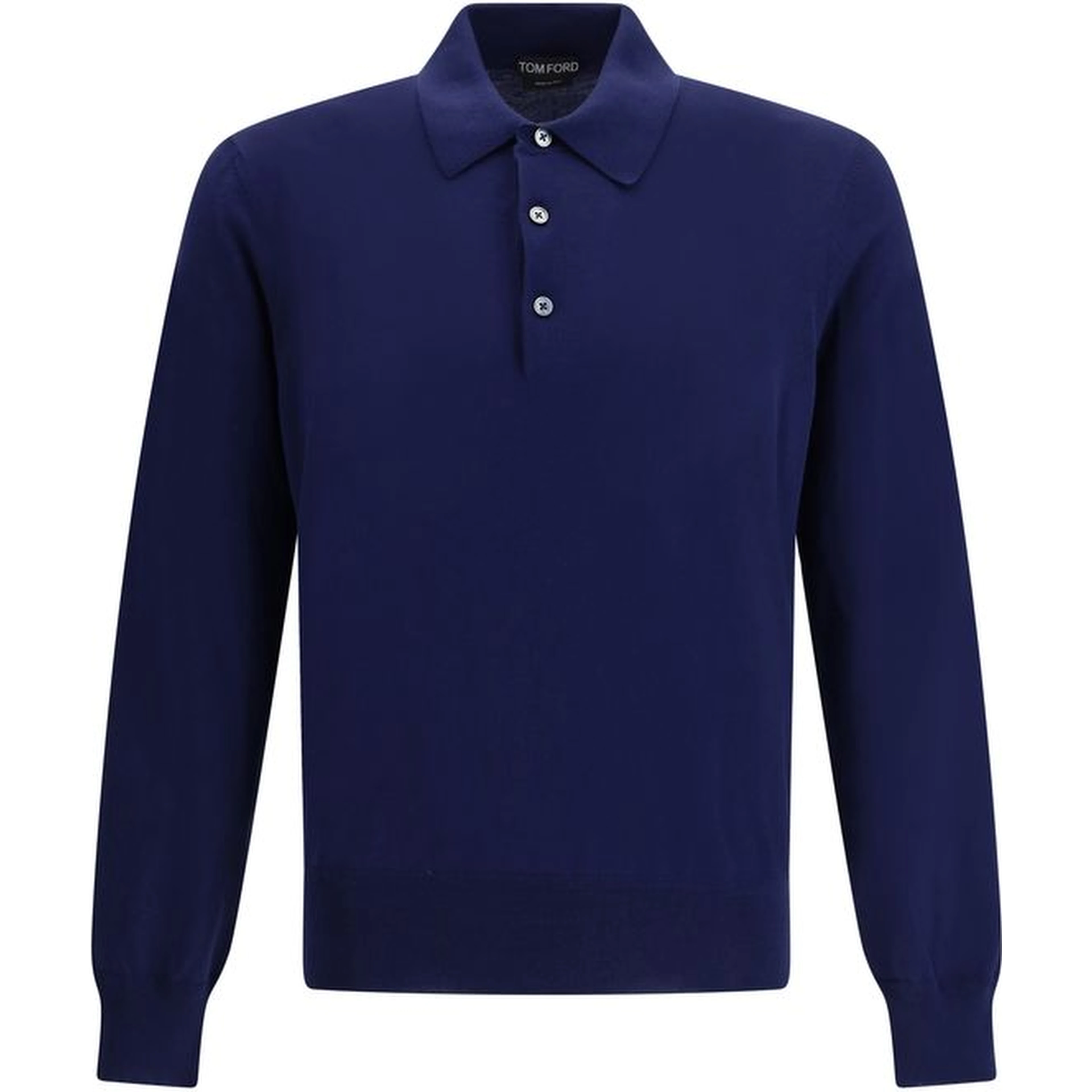 Blue Cotton Polo Shirt