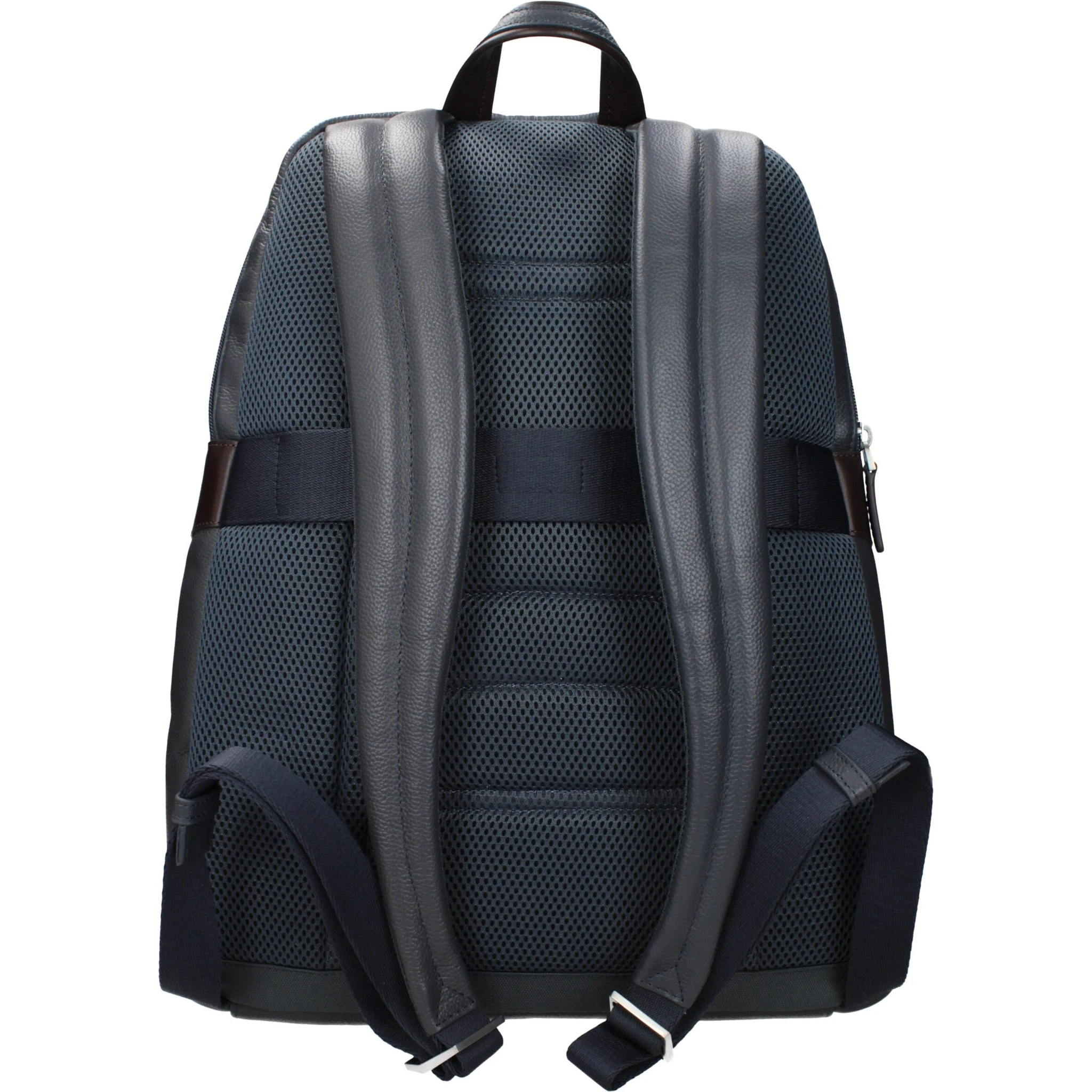 Gray Leather Backpack