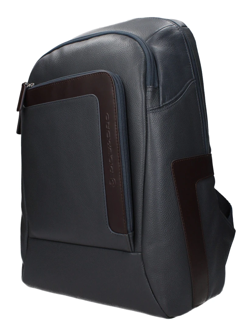 Gray Leather Backpack