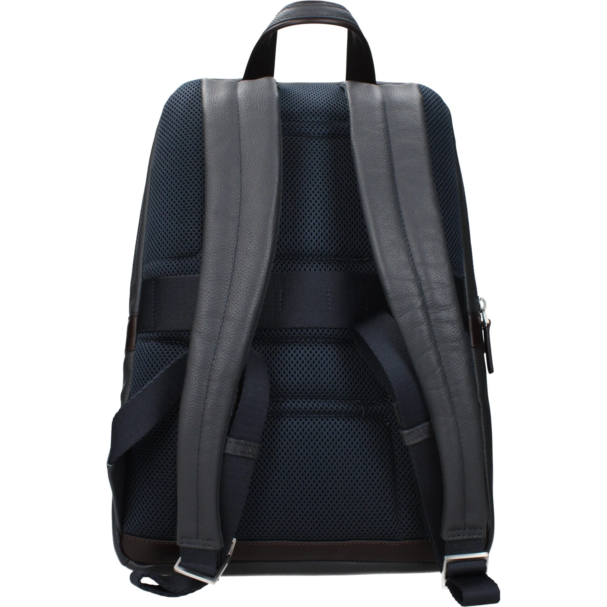Gray Leather Backpack