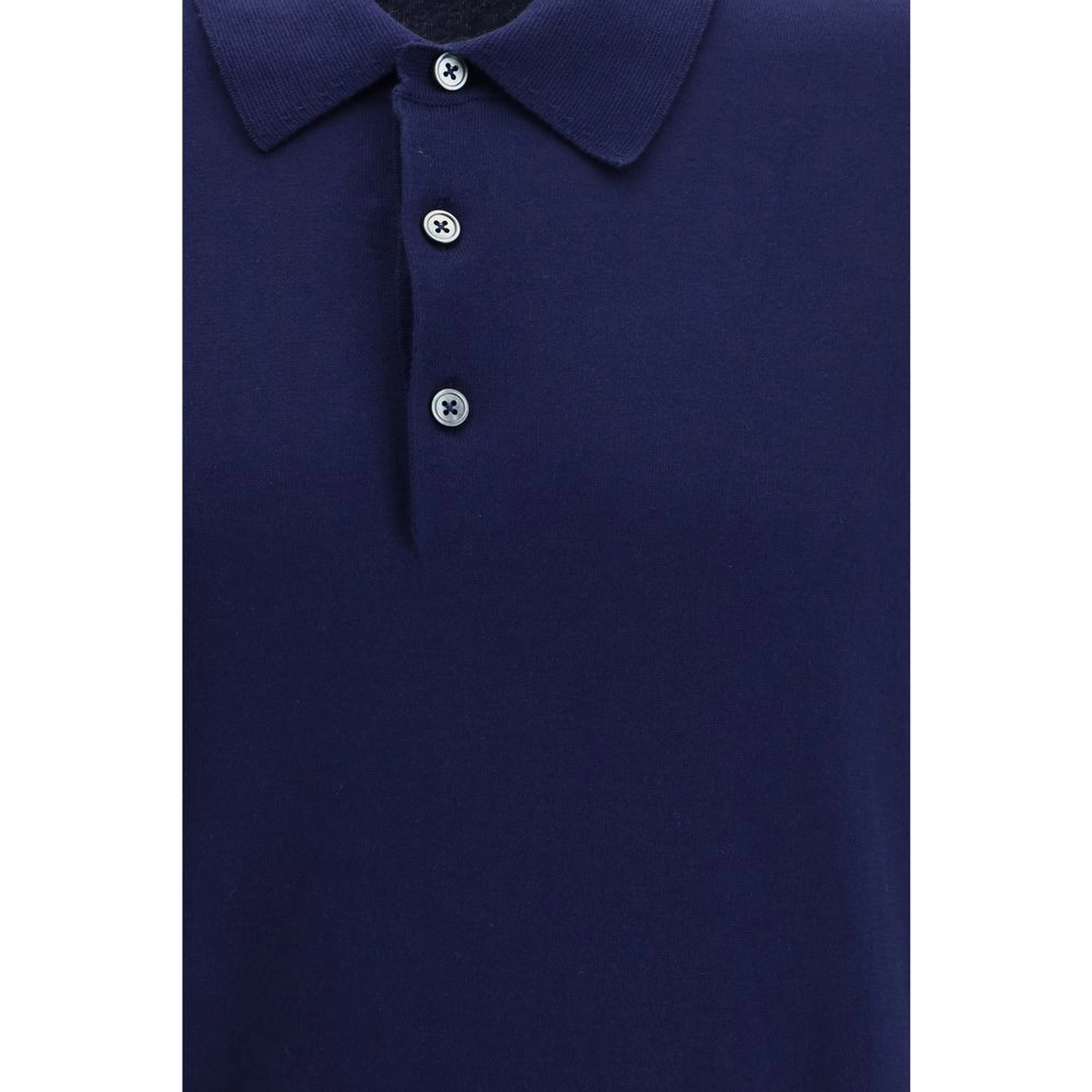 Blue Cotton Polo Shirt