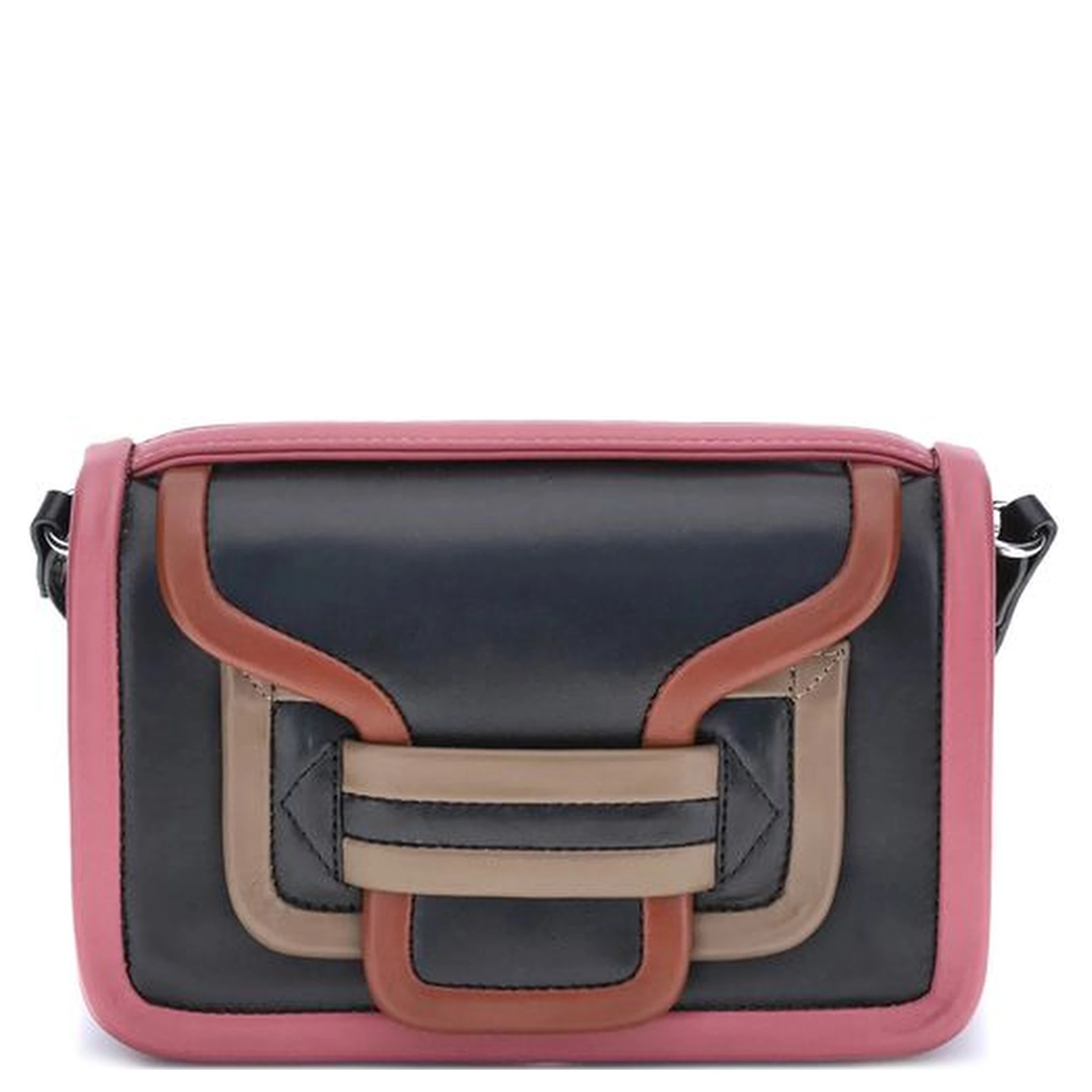 حقيبة كتف بوس توروس متعددة الألوان من جلد العجل