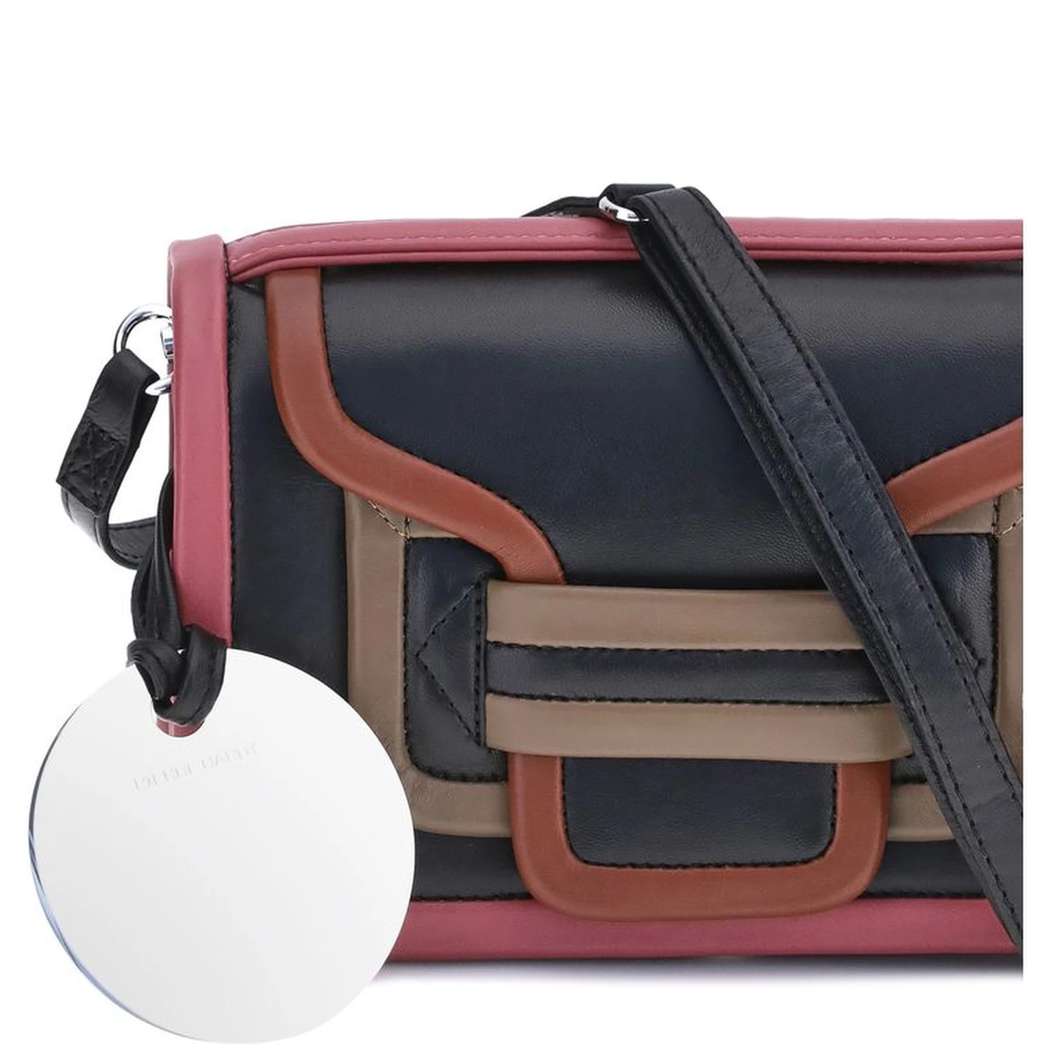 حقيبة كتف بوس توروس متعددة الألوان من جلد العجل