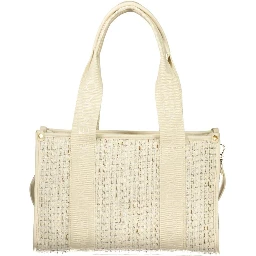 Bianco Polyester Woman Handbag