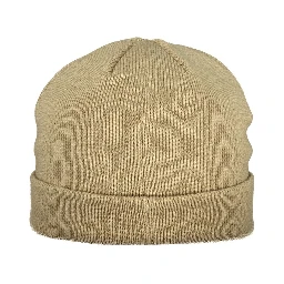 Beige Polyacrylic Men Cap