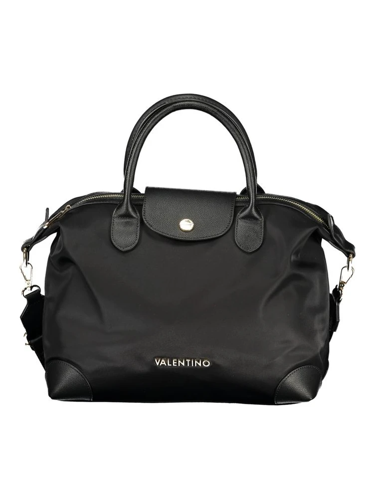 Black Polyester Women Handbag