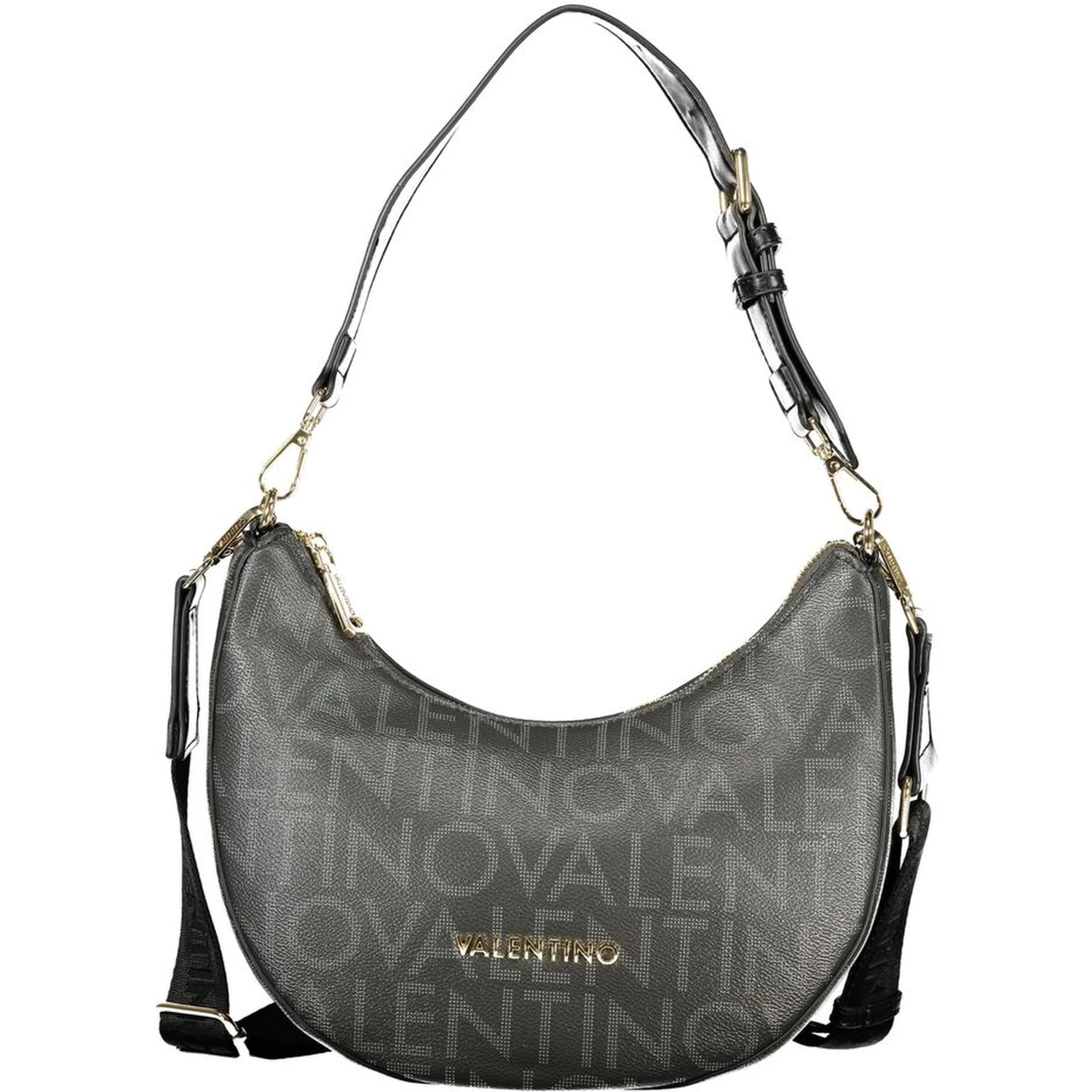 Black Polyurethane Women Handbag
