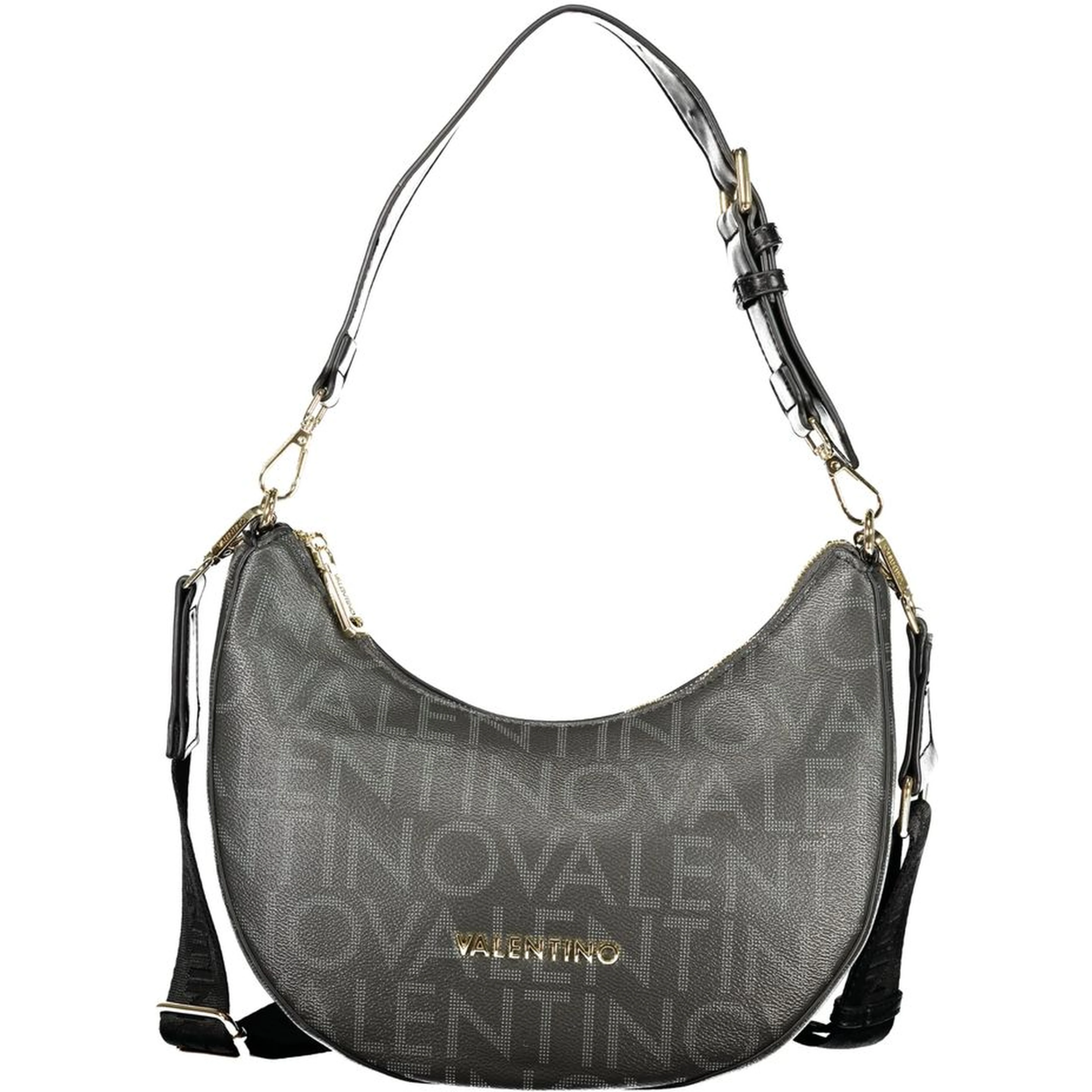 Black Polyurethane Women Handbag