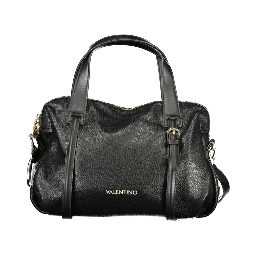 Black Polyurethane Women Handbag