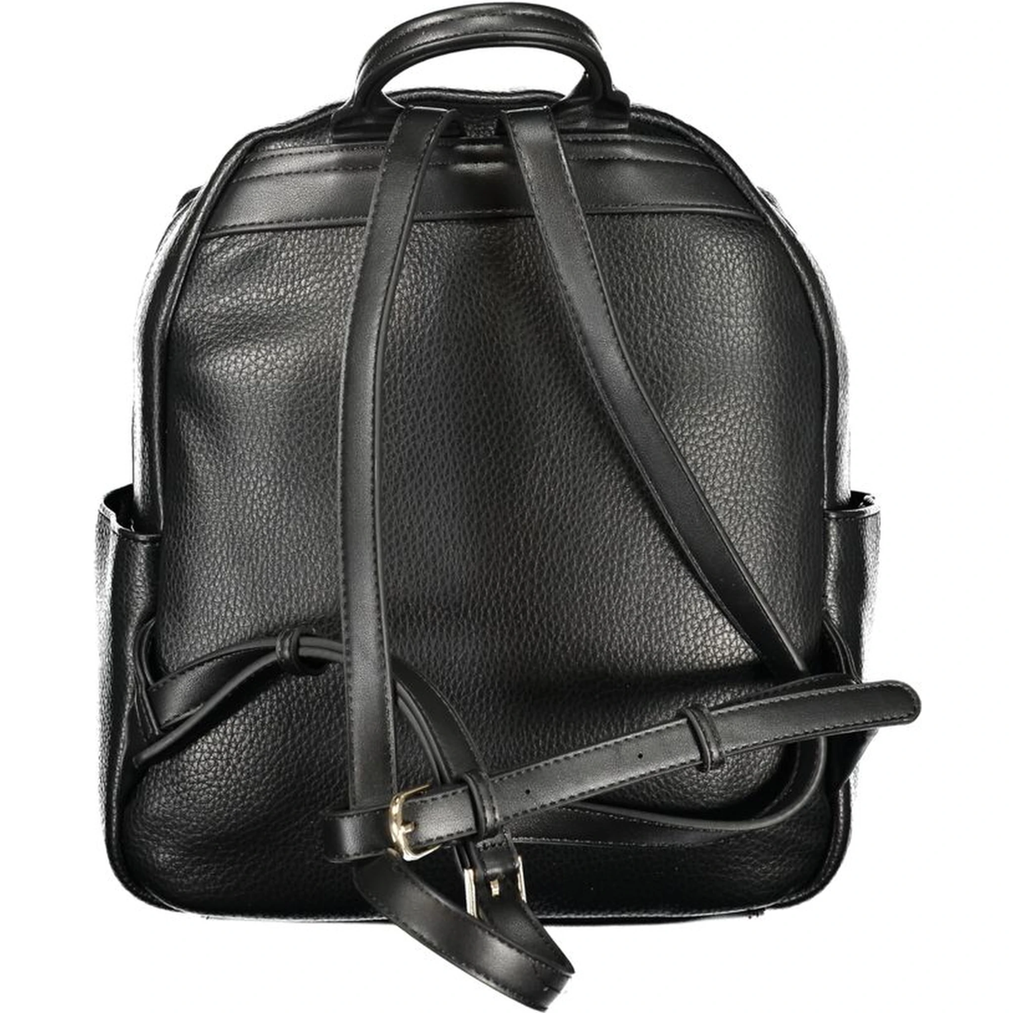 Black Polyurethane Women Backpack