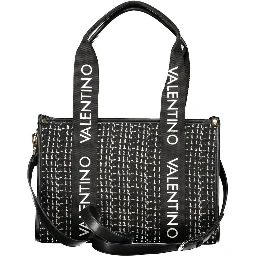 Black Polyester Women Handbag