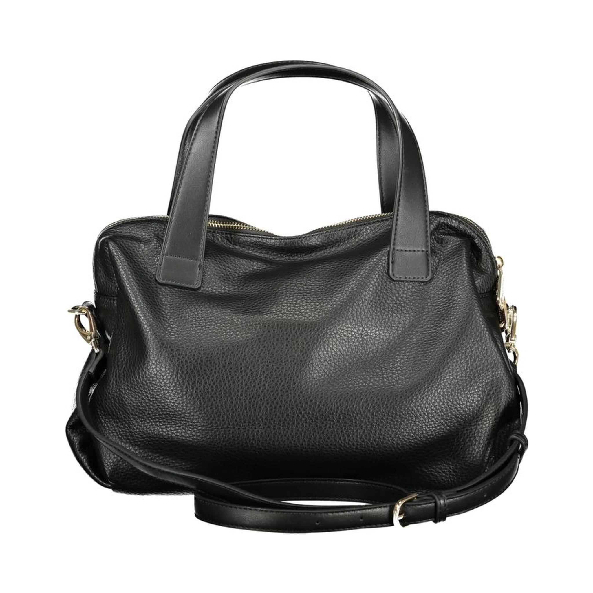 Black Polyurethane Women Handbag