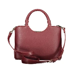 Rosso Polyurethane Women Handbag