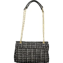Nero Polyurethane Woman Handbag