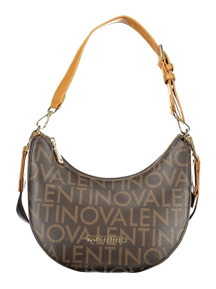 Marrone Polyurethane Women Handbag