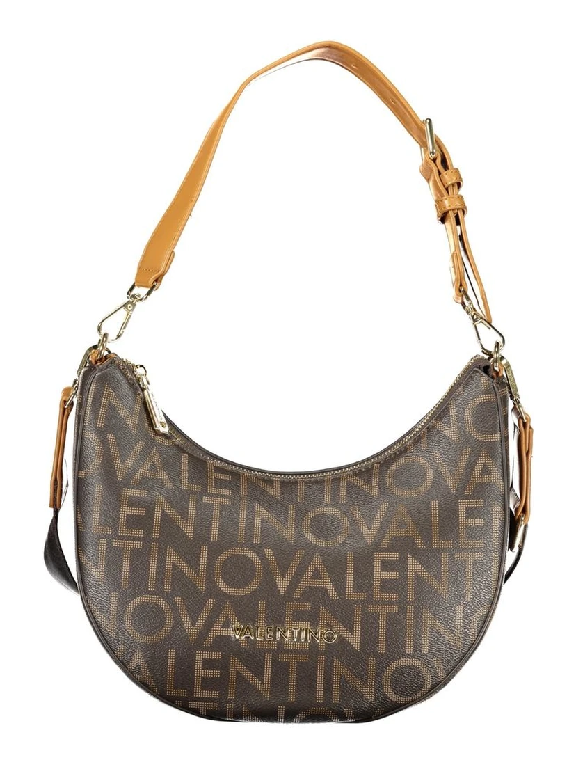 Marrone Polyurethane Women Handbag