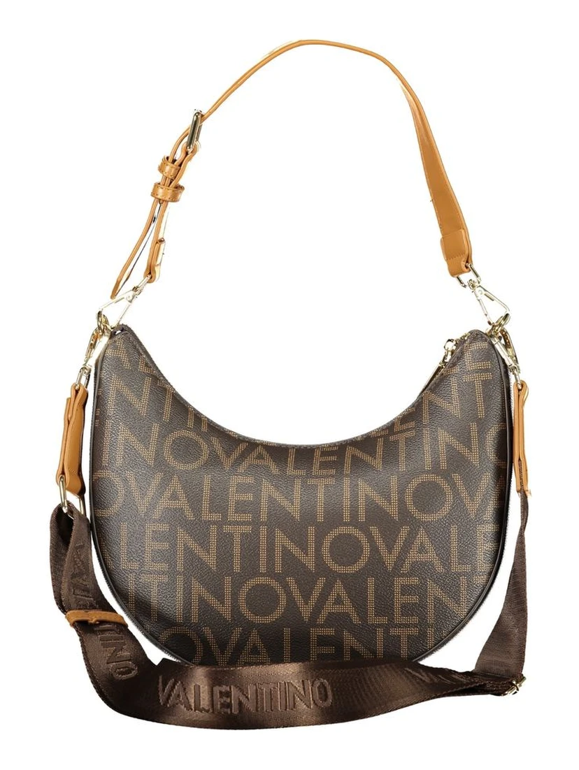 Marrone Polyurethane Women Handbag