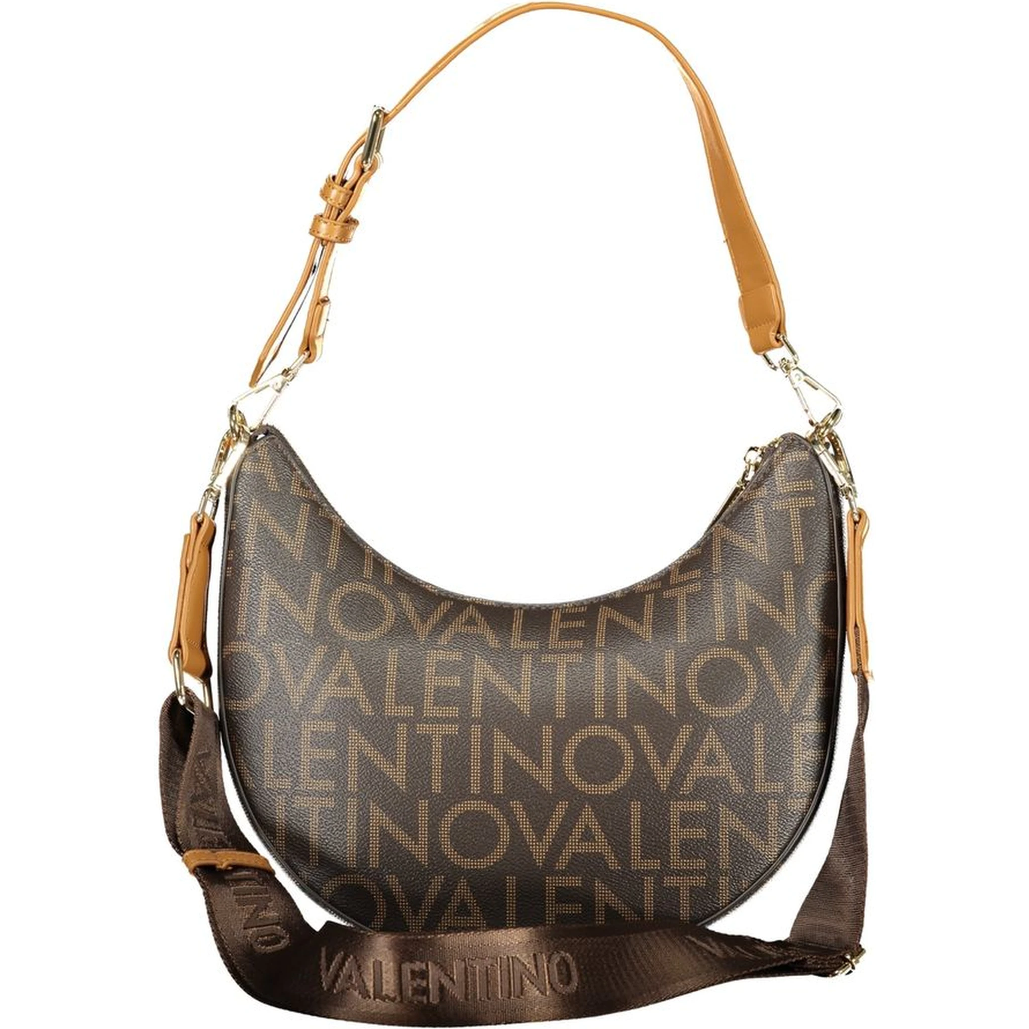 Marrone Polyurethane Women Handbag