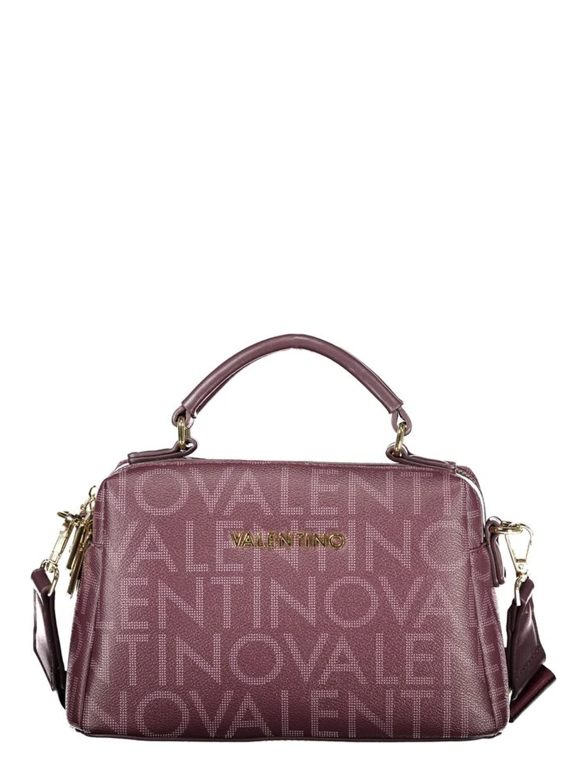 Red Polyurethane Women Handbag