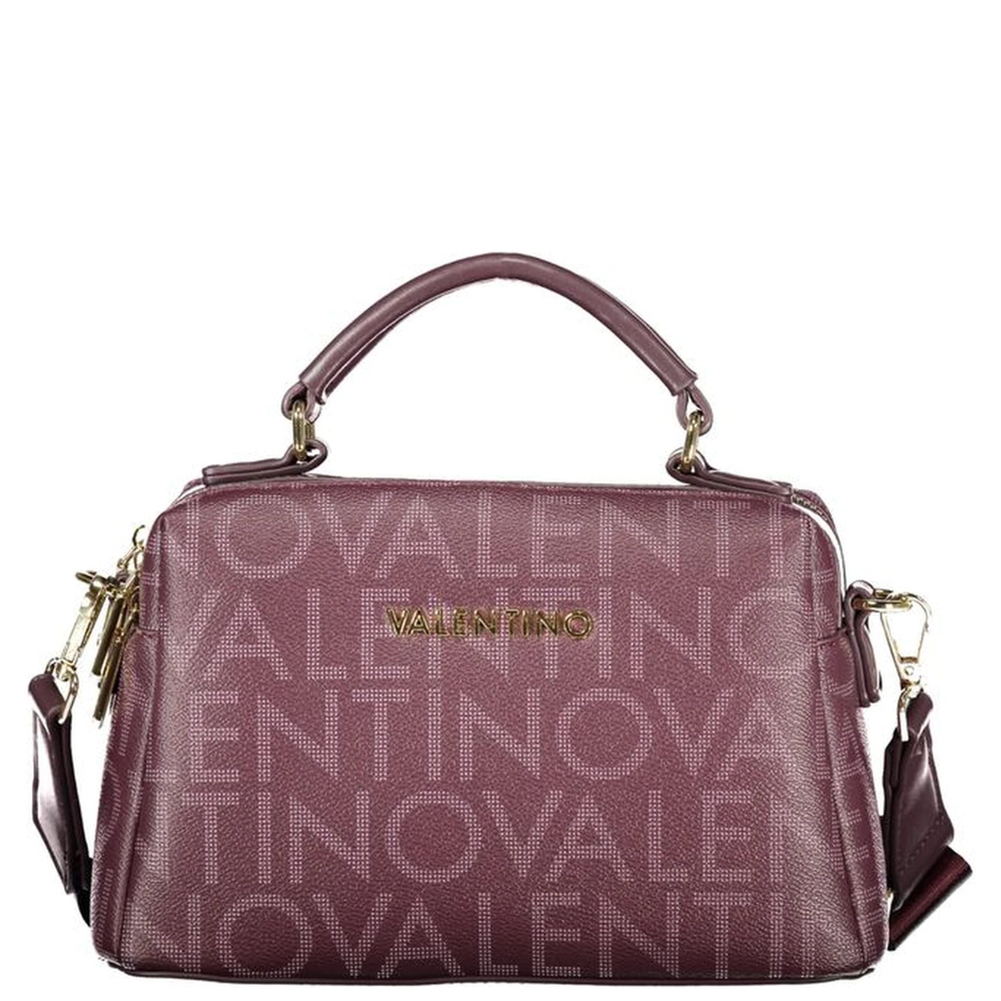 Red Polyurethane Women Handbag