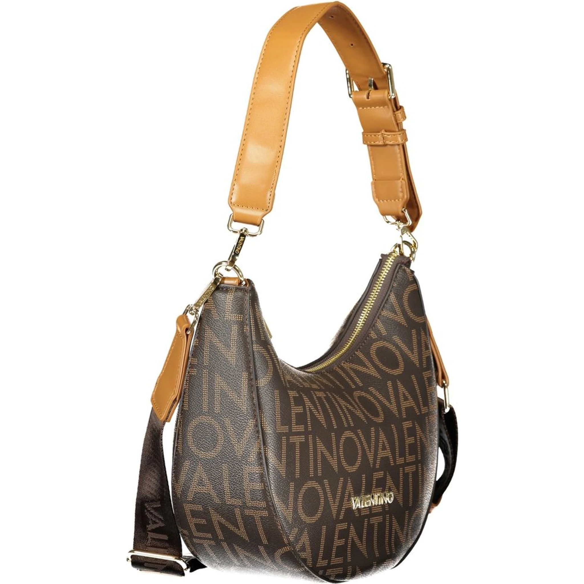 Marrone Polyurethane Women Handbag