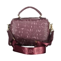 Red Polyurethane Women Handbag