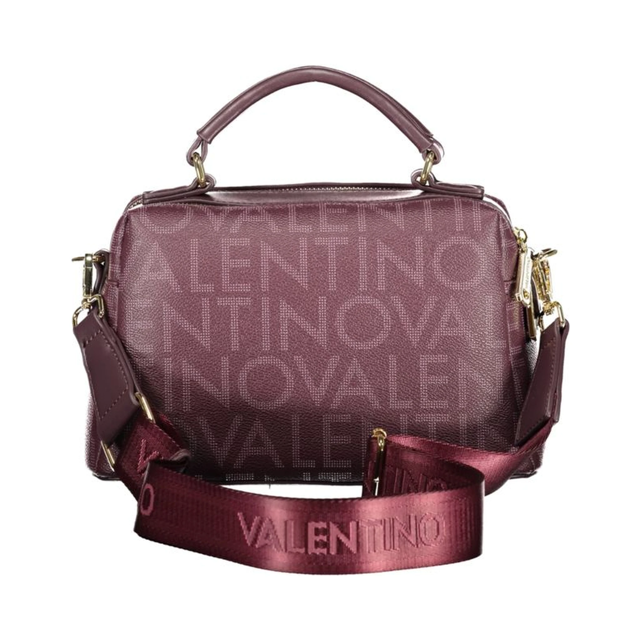 Red Polyurethane Women Handbag