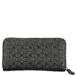 Black Polyurethane Women Wallet