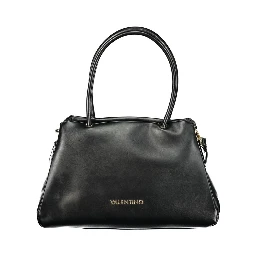 Black Polyurethane Women Handbag