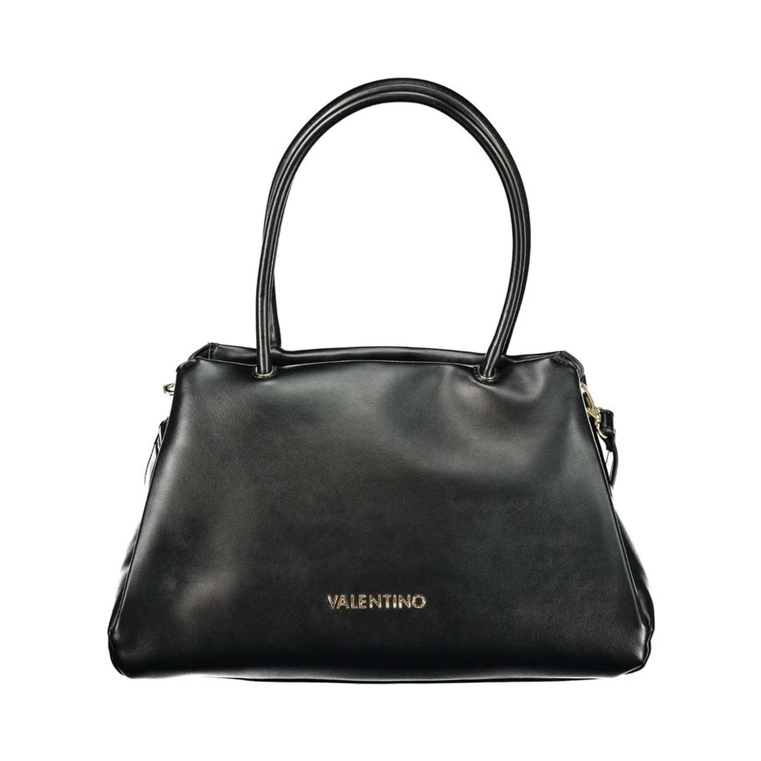 Black Polyurethane Women Handbag