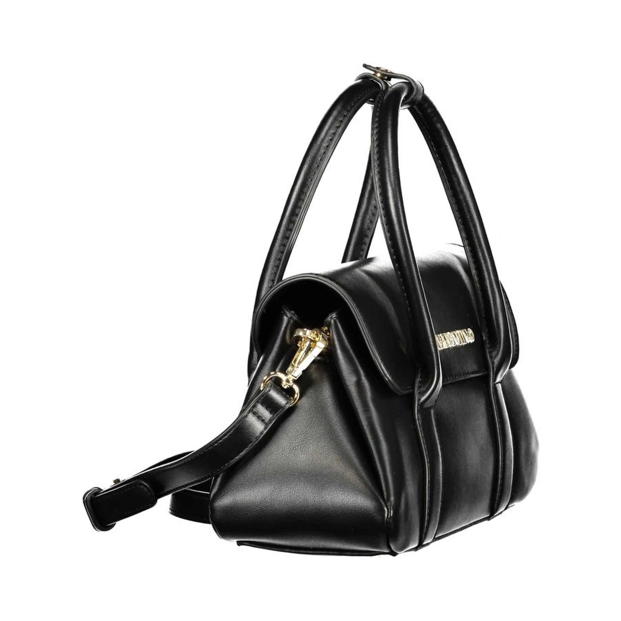 Nero Polyurethane Women Handbag