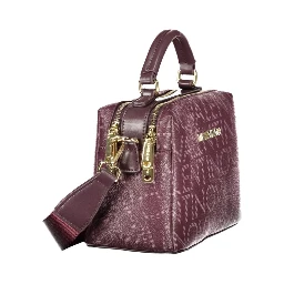 Red Polyurethane Women Handbag