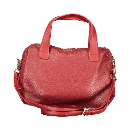 Rosso Polyurethane Women Handbag