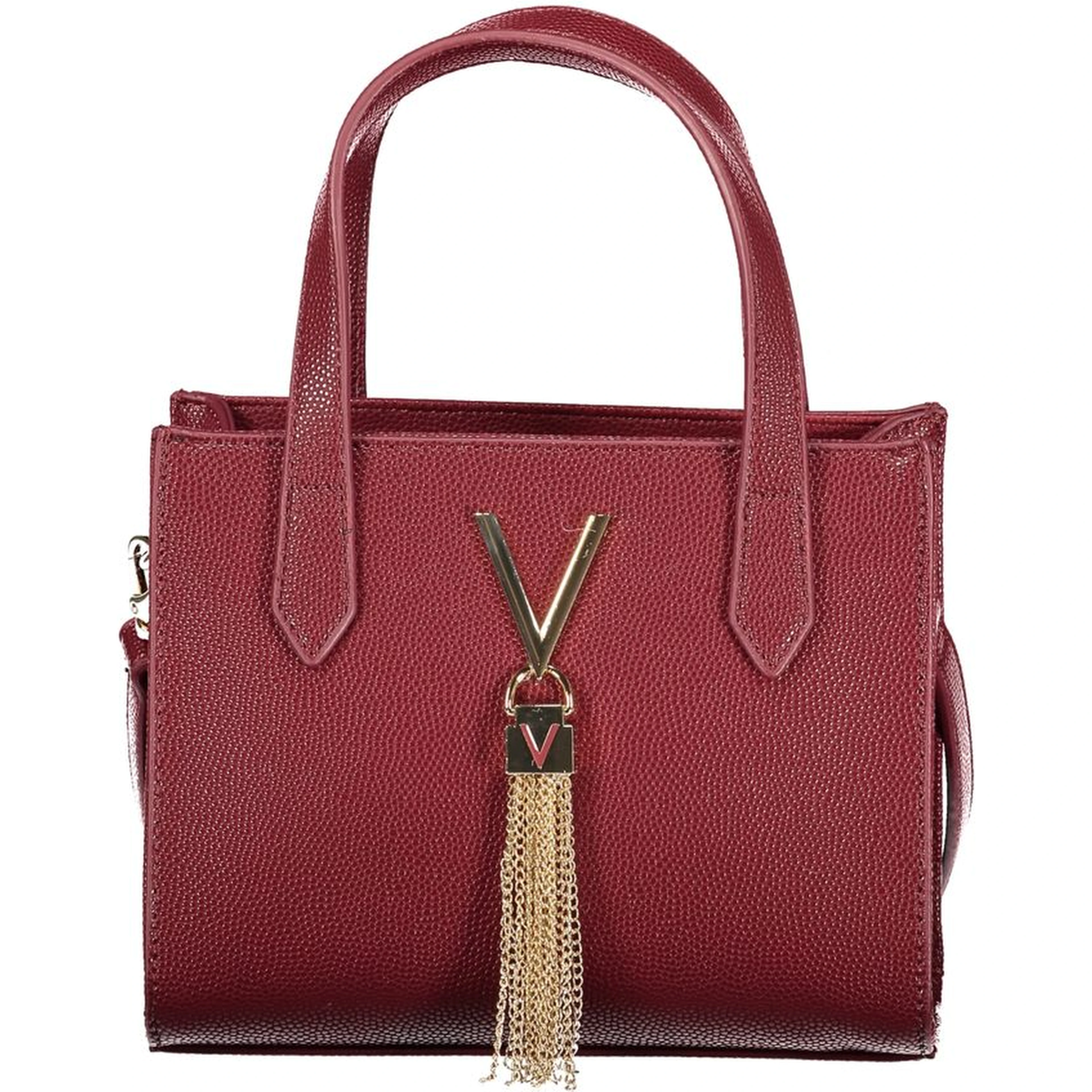 Red Polyurethane Women Handbag