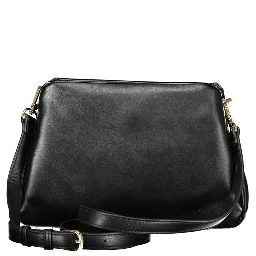 Black Polyurethane Women Handbag
