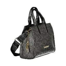 Black Polyurethane Women Handbag