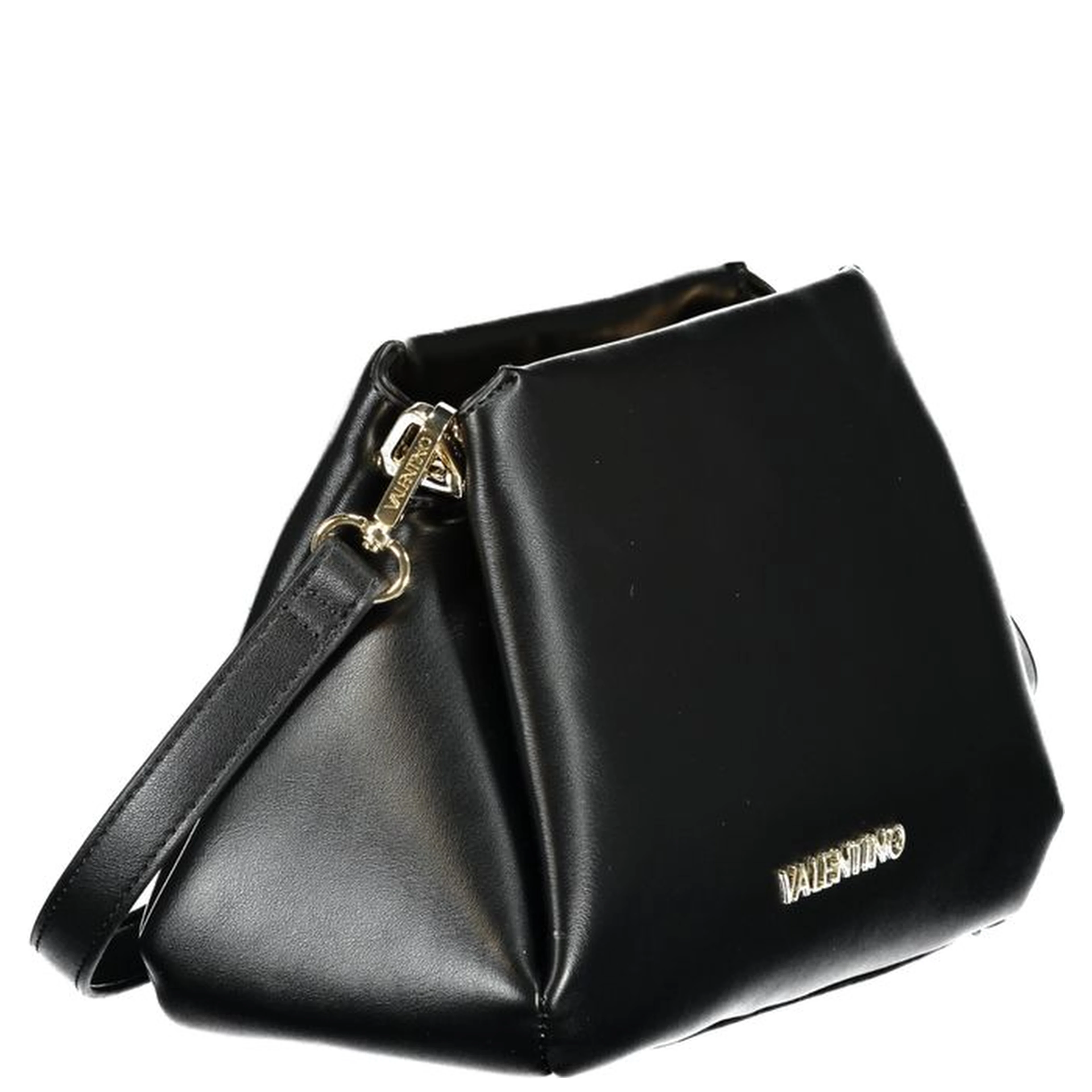 Black Polyurethane Women Handbag