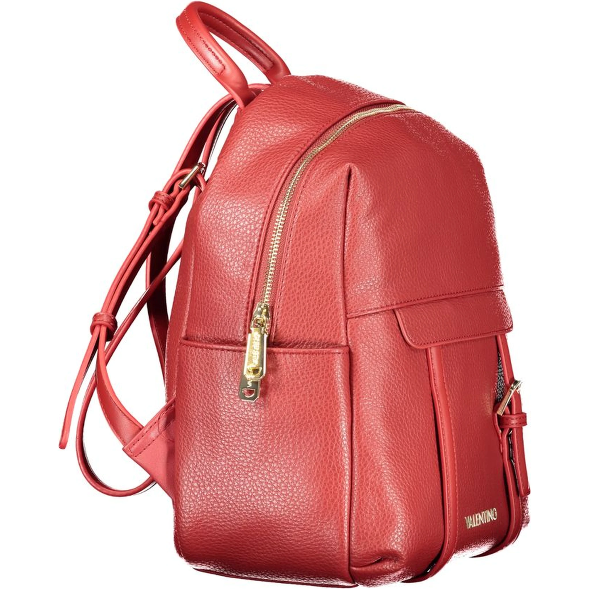 Rosso Polyurethane Women Backpack