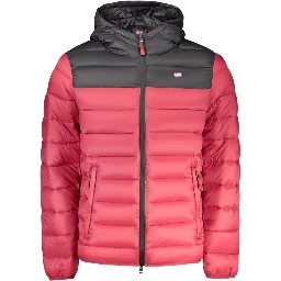 Red Polyamide Mens Jacket