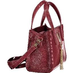 Red Polyurethane Women Handbag