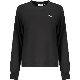 Black Cotton Women Sweatshirt