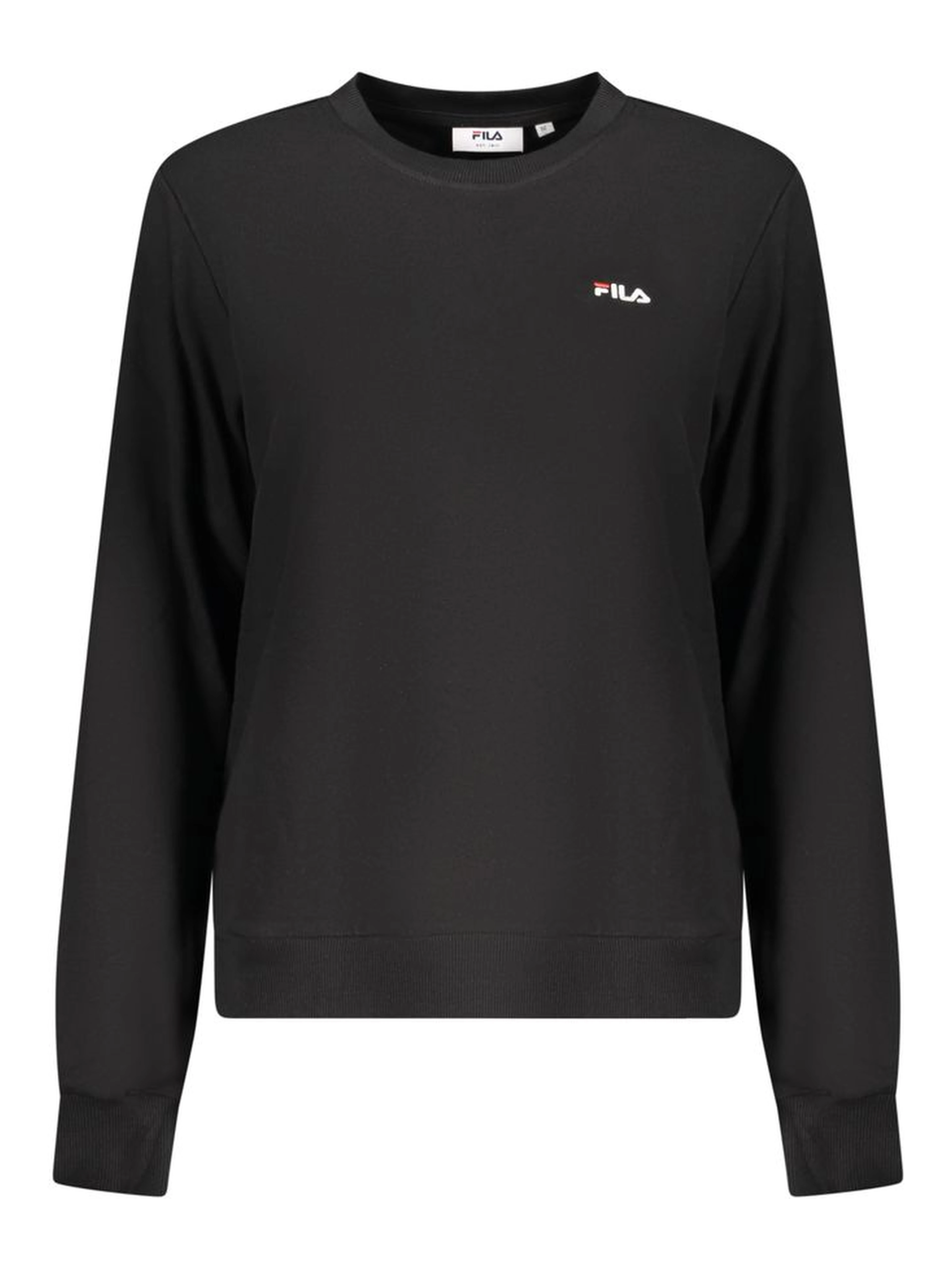 Black Cotton Women Sweatshirt